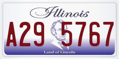 IL license plate A295767