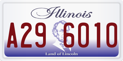 IL license plate A296010