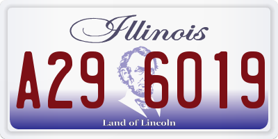 IL license plate A296019