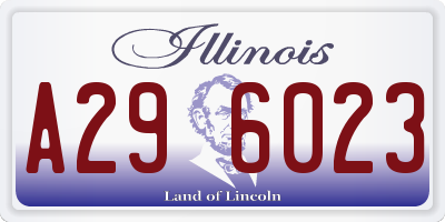IL license plate A296023