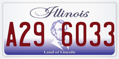 IL license plate A296033