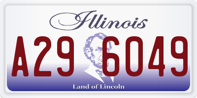 IL license plate A296049