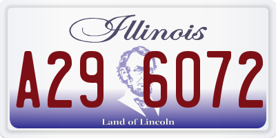 IL license plate A296072