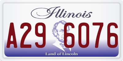 IL license plate A296076