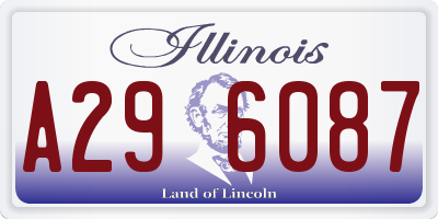 IL license plate A296087