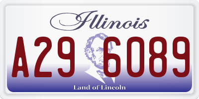 IL license plate A296089