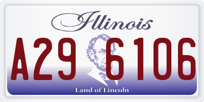 IL license plate A296106