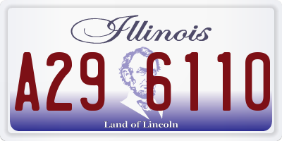 IL license plate A296110