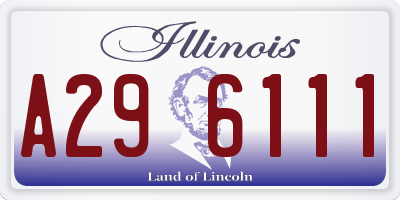 IL license plate A296111