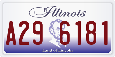 IL license plate A296181