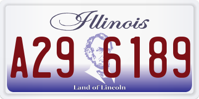 IL license plate A296189