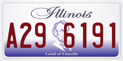 IL license plate A296191