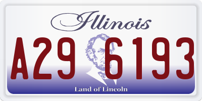 IL license plate A296193