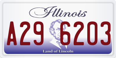 IL license plate A296203