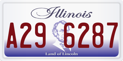 IL license plate A296287