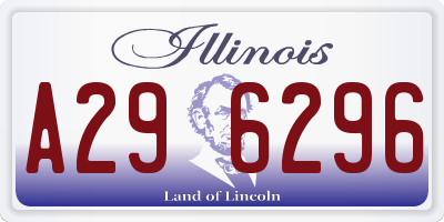 IL license plate A296296