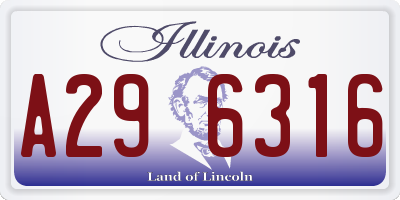 IL license plate A296316