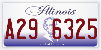 IL license plate A296325