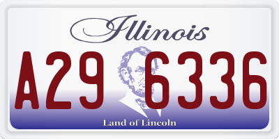 IL license plate A296336