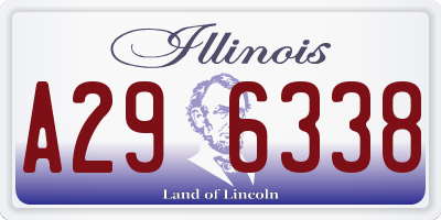 IL license plate A296338