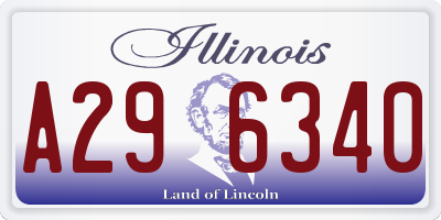 IL license plate A296340