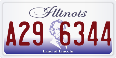 IL license plate A296344