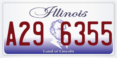 IL license plate A296355