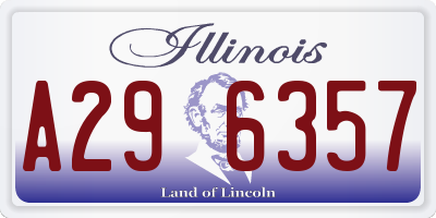 IL license plate A296357