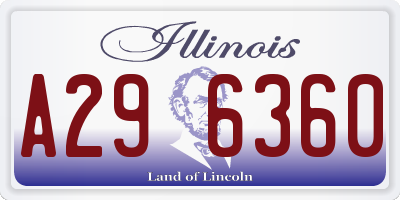 IL license plate A296360