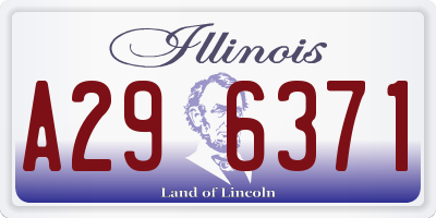 IL license plate A296371