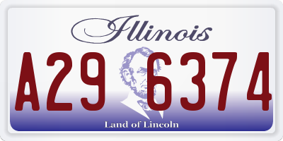 IL license plate A296374