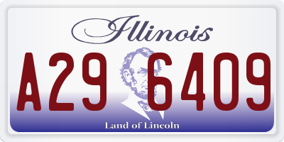 IL license plate A296409
