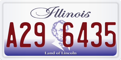 IL license plate A296435