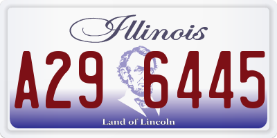 IL license plate A296445
