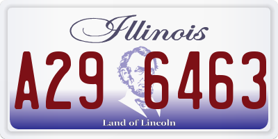 IL license plate A296463