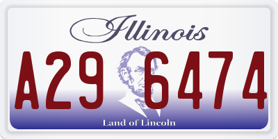 IL license plate A296474
