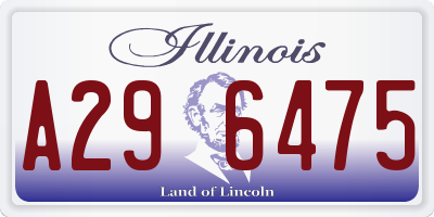 IL license plate A296475
