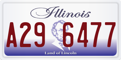 IL license plate A296477