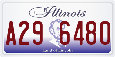 IL license plate A296480