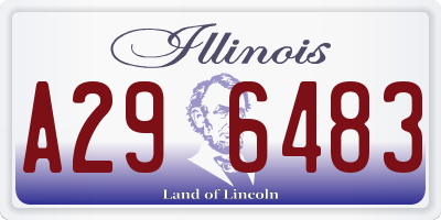 IL license plate A296483