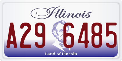 IL license plate A296485