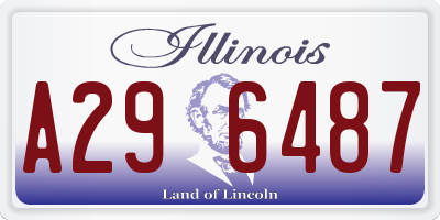 IL license plate A296487