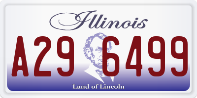 IL license plate A296499