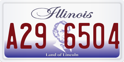 IL license plate A296504