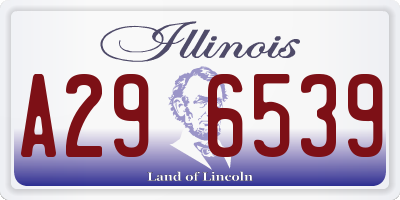 IL license plate A296539