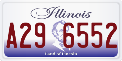 IL license plate A296552