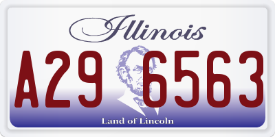 IL license plate A296563