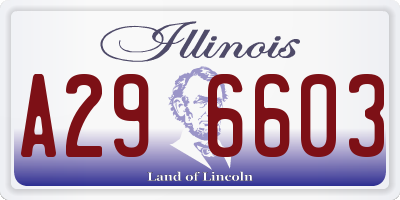 IL license plate A296603