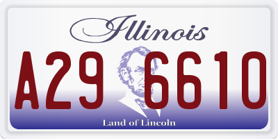 IL license plate A296610