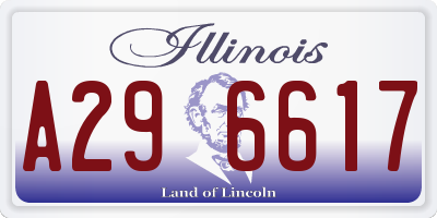 IL license plate A296617